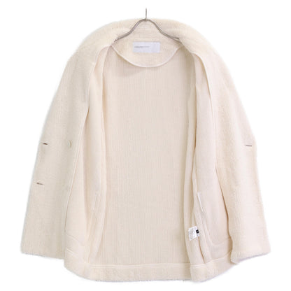 DOUBLE STANDARD CLOTHING ダブルスタンダードクロージング ホワイト パイル地 パールボタン ダブルブレストジャケット ジャケット 36