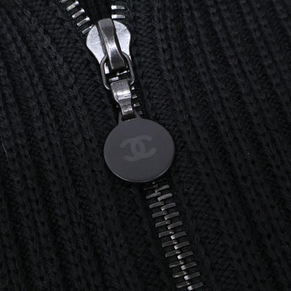 CHANEL シャネル 【美品/国内正規】02A P19885W03054 スポーツライン ウール/ナイロン 切替 ジップアップ ニットブルゾン/ ジャケット 38