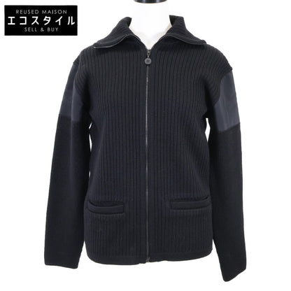 CHANEL シャネル 【美品/国内正規】02A P19885W03054 スポーツライン ウール/ナイロン 切替 ジップアップ ニットブルゾン/ ジャケット 38