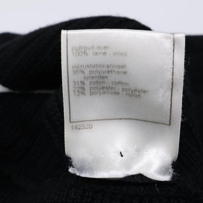 CHANEL シャネル 【美品/国内正規】02A P19885W03054 スポーツライン ウール/ナイロン 切替 ジップアップ ニットブルゾン/ ジャケット 38