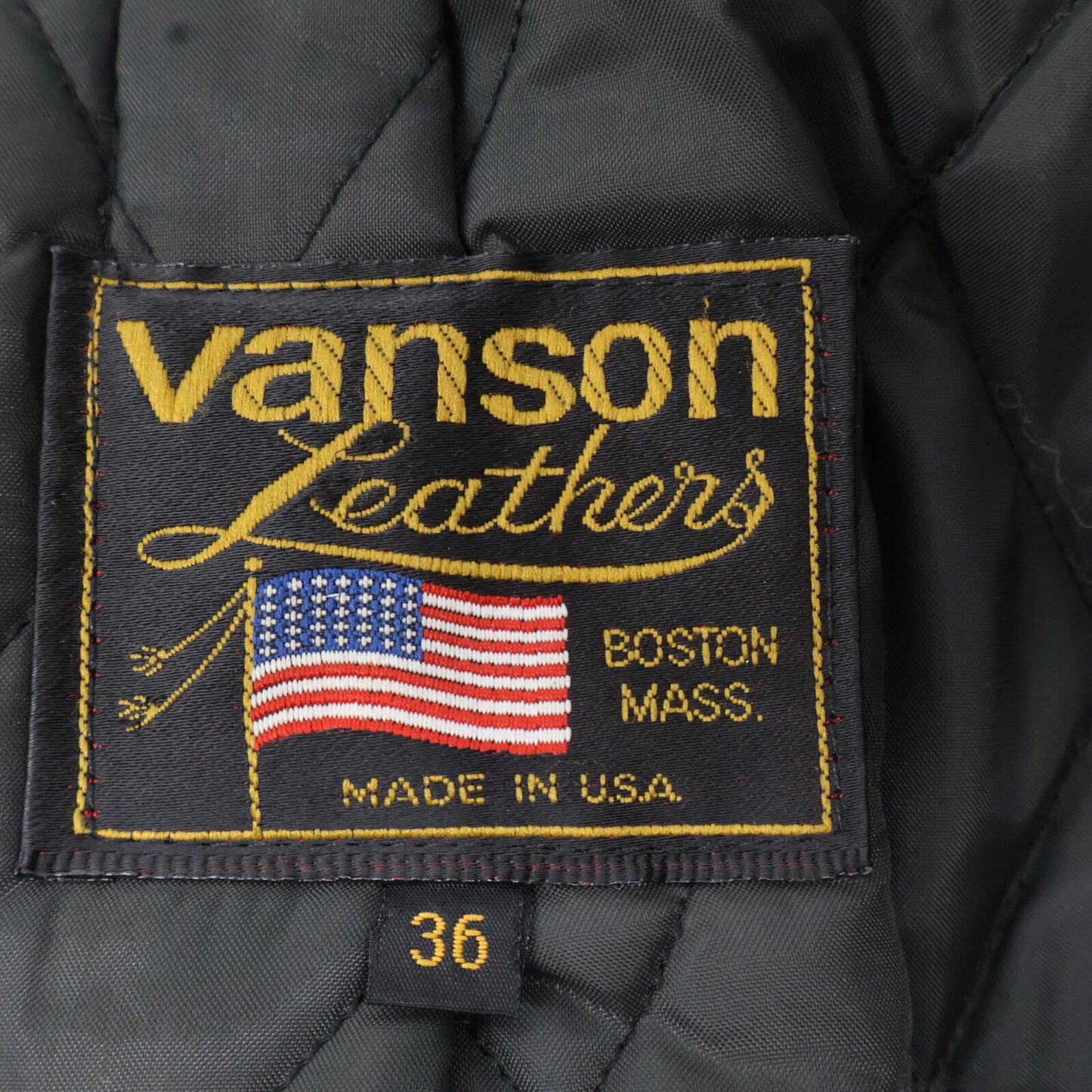 VANSON バンソン ブラック レザー 9D シングルライダースジャケット ジャケット 36