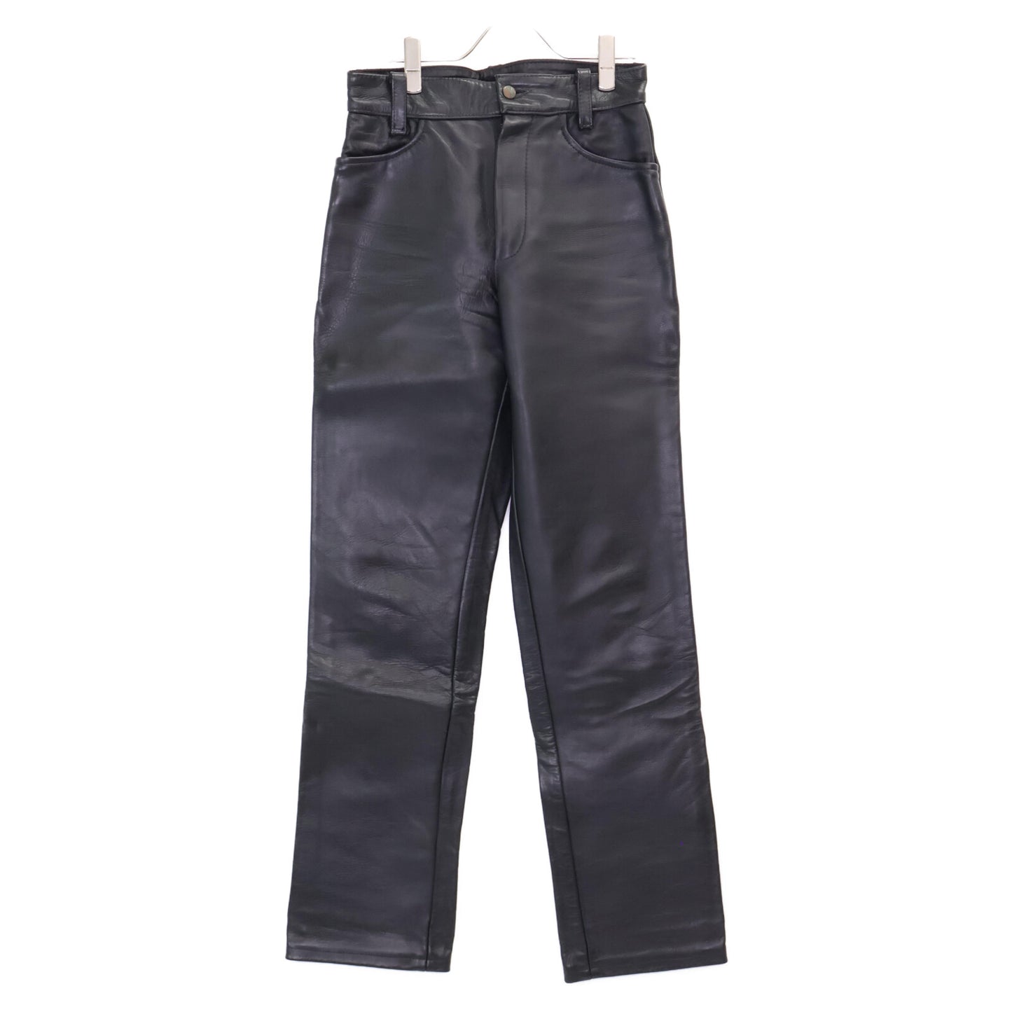 VANSON バンソン ﾌﾞﾗｯｸ ﾚｻﾞｰ USA製 ﾊﾞｲｶｰﾊﾟﾝﾂ ボトムス 28