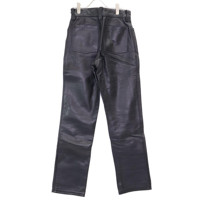 VANSON バンソン ﾌﾞﾗｯｸ ﾚｻﾞｰ USA製 ﾊﾞｲｶｰﾊﾟﾝﾂ ボトムス 28