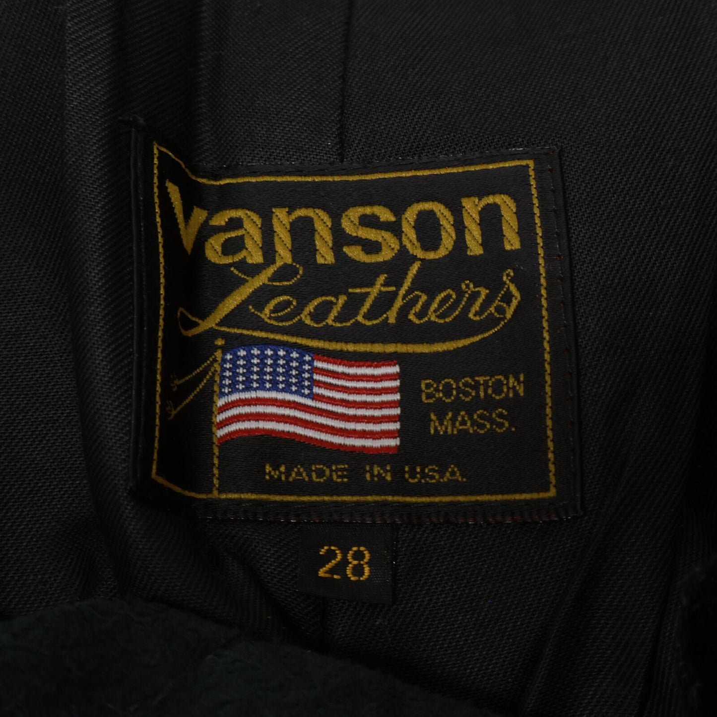 VANSON バンソン ﾌﾞﾗｯｸ ﾚｻﾞｰ USA製 ﾊﾞｲｶｰﾊﾟﾝﾂ ボトムス 28