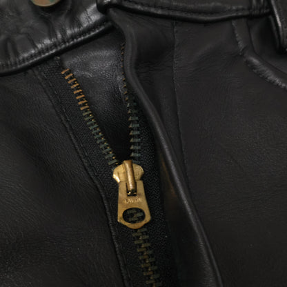 VANSON バンソン ﾌﾞﾗｯｸ ﾚｻﾞｰ USA製 ﾊﾞｲｶｰﾊﾟﾝﾂ ボトムス 28