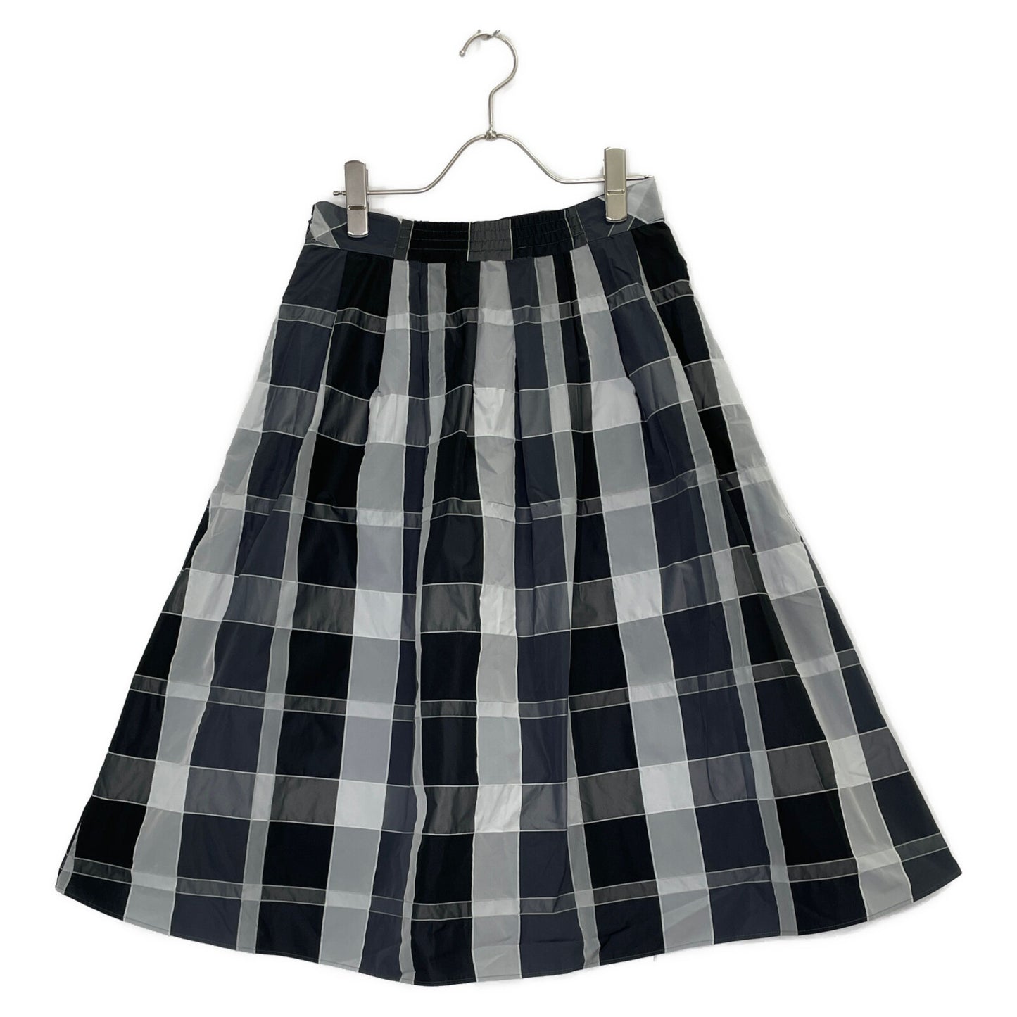 BLUE LABEL CRESTBRIDGE ブルーレーベルクレストブリッジ グレー クレストブリッジチェックドビータフタタックスカート スカート 36