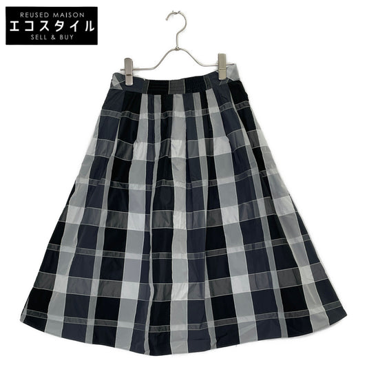 BLUE LABEL CRESTBRIDGE ブルーレーベルクレストブリッジ グレー クレストブリッジチェックドビータフタタックスカート スカート 36