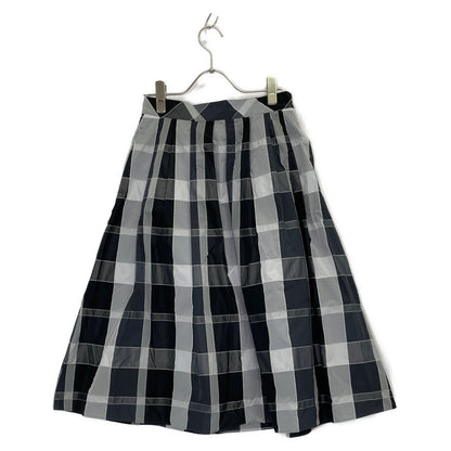 BLUE LABEL CRESTBRIDGE ブルーレーベルクレストブリッジ グレー クレストブリッジチェックドビータフタタックスカート スカート 36