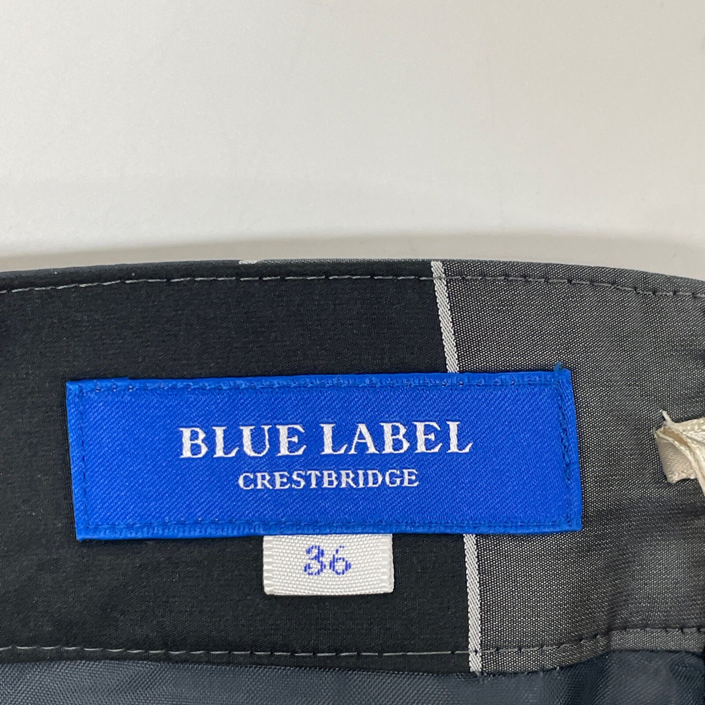 BLUE LABEL CRESTBRIDGE ブルーレーベルクレストブリッジ グレー クレストブリッジチェックドビータフタタックスカート スカート 36