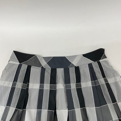 BLUE LABEL CRESTBRIDGE ブルーレーベルクレストブリッジ グレー クレストブリッジチェックドビータフタタックスカート スカート 36