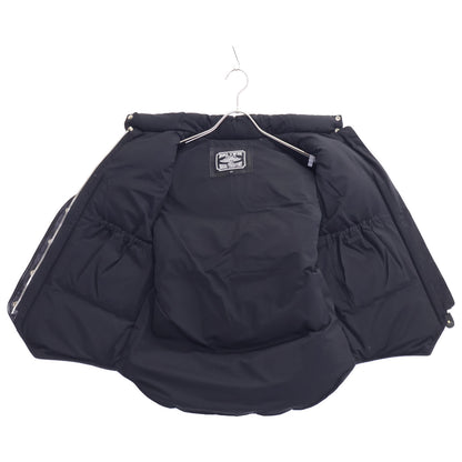 BIGTWIN ビッグツイン x BIKER TERRITORY バイカーテリトリー【美品】レザーxナイロン コンチョ釦 レザーエアーダウン ベスト 40