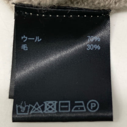 ago アーゴ ベージュ×グレー ライン クルーネックニット トップス 46