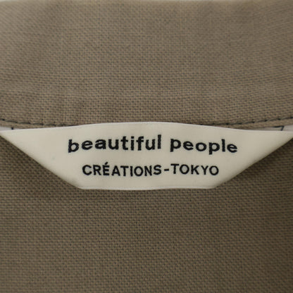 beautifulpeople ビューティフルピープル 1025103051 ベージュ コットン バックロゴ スプリングオーバーコート/ショップコート コート 38