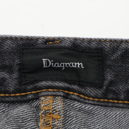 Diagram ダイアグラム 24年製 ﾌﾞﾗｯｸ ﾀｲﾄﾃﾞﾆﾑｽｶｰﾄ スカート 36