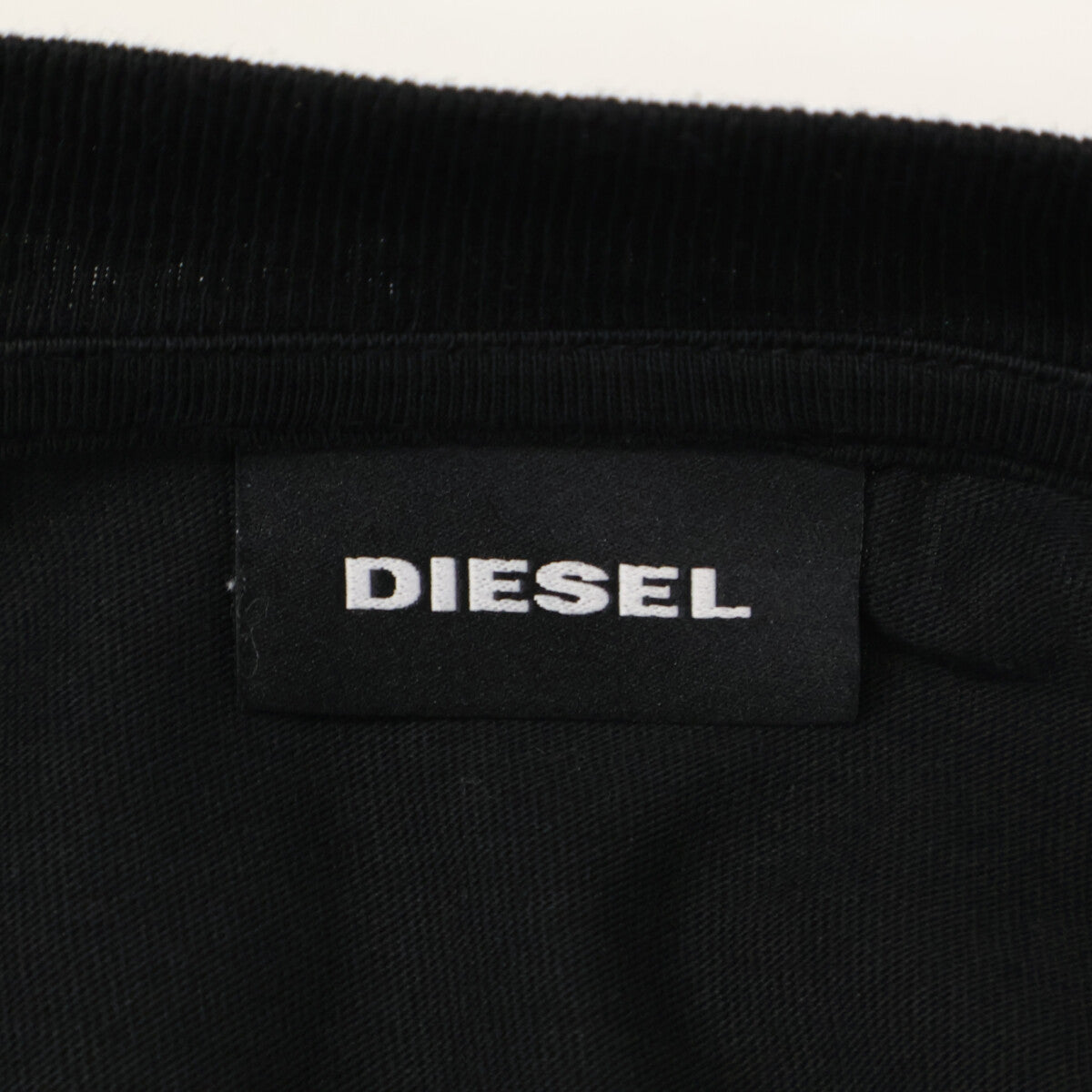 DIESEL ディーゼル A01011 ﾌﾞﾗｯｸ×ﾎﾜｲﾄ ｺｯﾄﾝ OVERSIZE FIT T-SHIRT トップス M