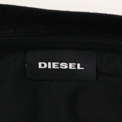DIESEL ディーゼル A01011 ﾌﾞﾗｯｸ×ﾎﾜｲﾄ ｺｯﾄﾝ OVERSIZE FIT T-SHIRT トップス M