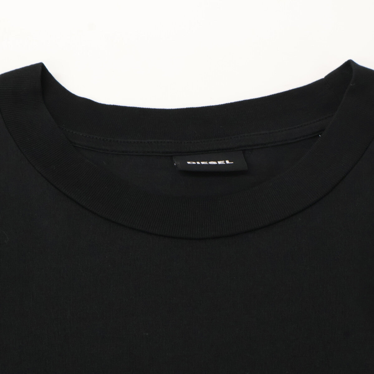 DIESEL ディーゼル A01011 ﾌﾞﾗｯｸ×ﾎﾜｲﾄ ｺｯﾄﾝ OVERSIZE FIT T-SHIRT トップス M