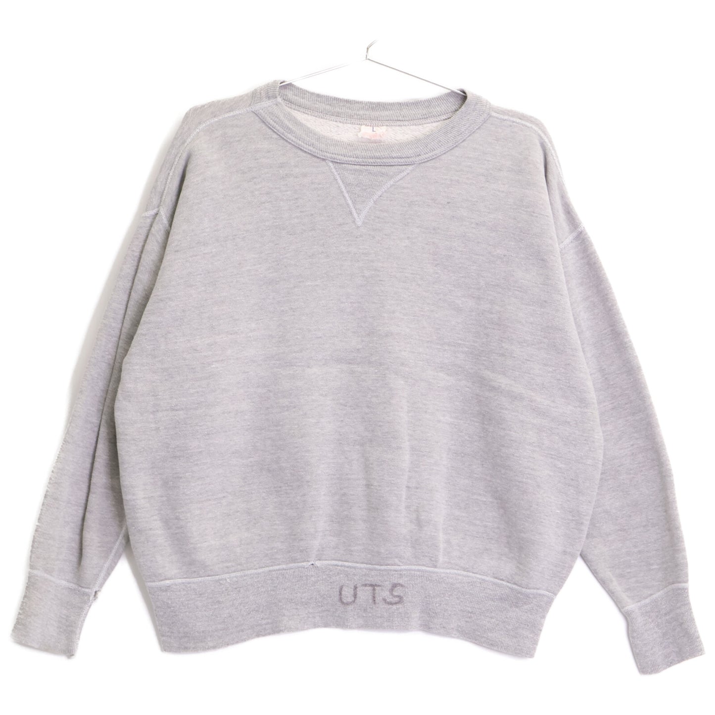 RUSSELL ATHLETIC ラッセルアスレティック 50'S 霜降りグレー 前V クルーネック スウェットシャツ/ トップス L