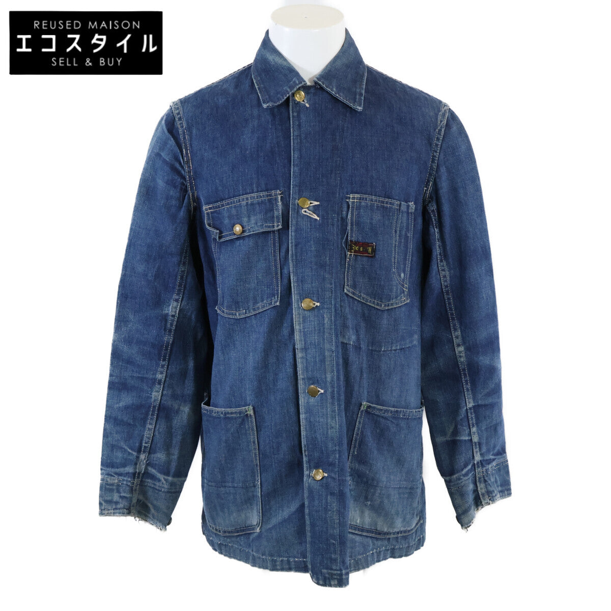 BIG SMITH ビッグスミス 50~60'S 黒タグ デニムカバーオール ジャケット M