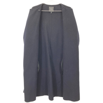 Theory セオリー 01-9309604 ﾈｲﾋﾞｰ ｶｼﾐﾔ混 ﾀﾞﾌﾞﾙﾌｪｲｽﾉｰｶﾗｰｺｰﾄ コート P