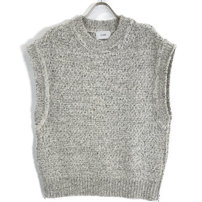 CLANE クラネ 15106-2032 23AW ｸﾞﾚｰ ｻｲﾄﾞｼﾞｯﾌﾟﾂｲｰﾄﾞﾆｯﾄﾍﾞｽﾄ ベスト 1