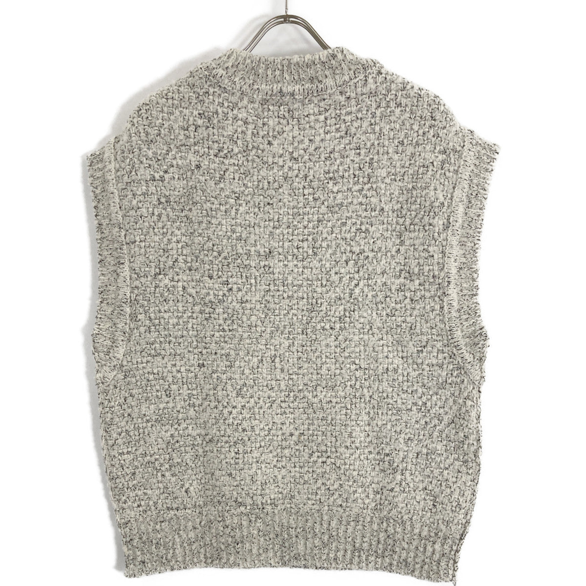 CLANE クラネ 15106-2032 23AW ｸﾞﾚｰ ｻｲﾄﾞｼﾞｯﾌﾟﾂｲｰﾄﾞﾆｯﾄﾍﾞｽﾄ ベスト 1