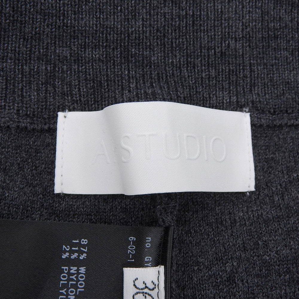 AP STUDIO エーピーストゥディオ 美品 ウール フレア リブパンツ ボトムス レディース グレー 36 25年製 ボトムス 36