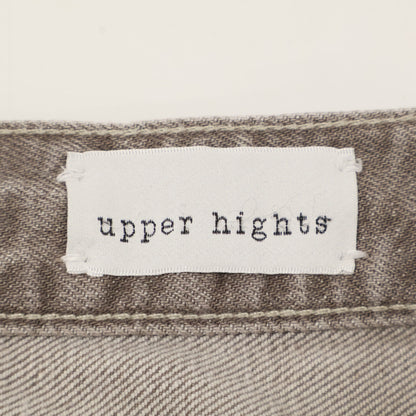 upper hights アッパーハイツ 13G279 THE LADY ｸﾞﾚｰ ｺｯﾄﾝ ｼﾞｯﾌﾟﾌﾗｲ ﾃｰﾊﾟｰﾄﾞﾃﾞﾆﾑﾊﾟﾝﾂ ボトムス 24