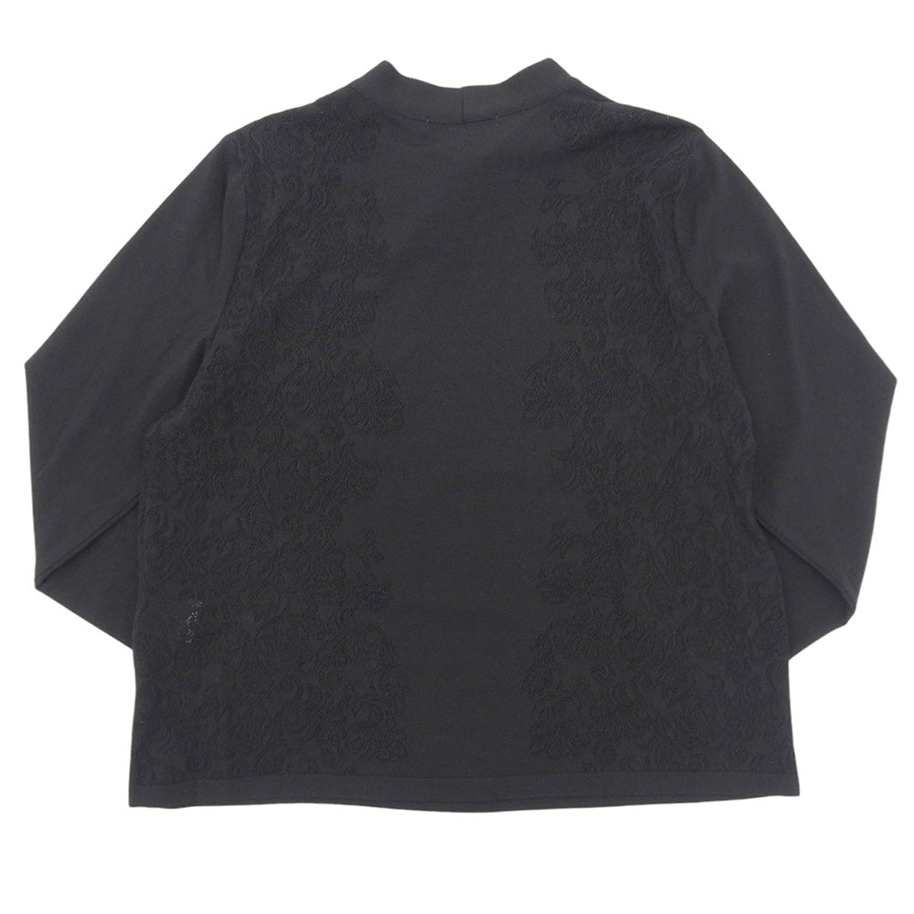 CHRISTIAN AUJARD クリスチャンオジャール 新品同様 アンサンブル対応 メッシュ柄ボウタイニット トップス レディース 黒 ブラック 15 トップス 15