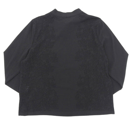 CHRISTIAN AUJARD クリスチャンオジャール 新品同様 アンサンブル対応 メッシュ柄ボウタイニット トップス レディース 黒 ブラック 15 トップス 15