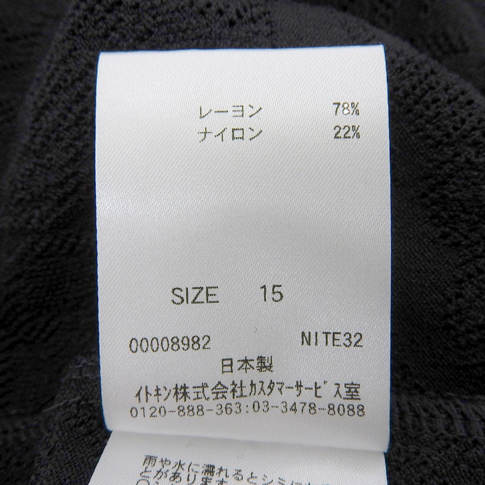 CHRISTIAN AUJARD クリスチャンオジャール 新品同様 アンサンブル対応 メッシュ柄ボウタイニット トップス レディース 黒 ブラック 15 トップス 15