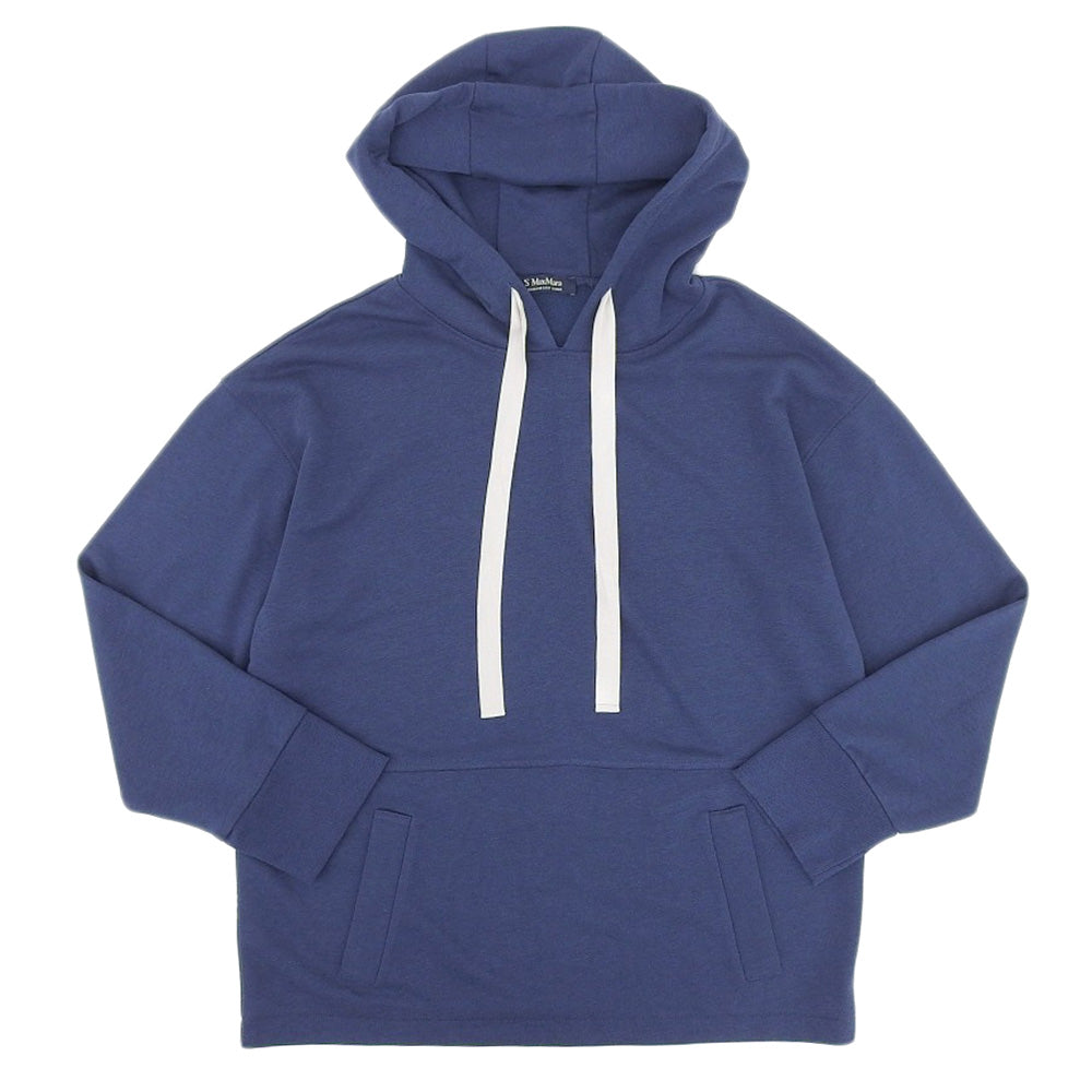 S MaxMara エスマックスマーラ フーデットリボンスウェット トップス レディース ブルー M トップス M