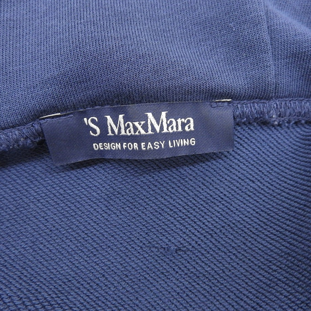 S MaxMara エスマックスマーラ フーデットリボンスウェット トップス レディース ブルー M トップス M