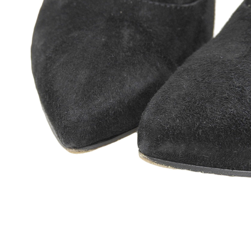 Sergio Rossi セルジオロッシ スエード ストレッチアンクルブーツ レディース ブラック 35 1/2 A85191 シューズ 35.5