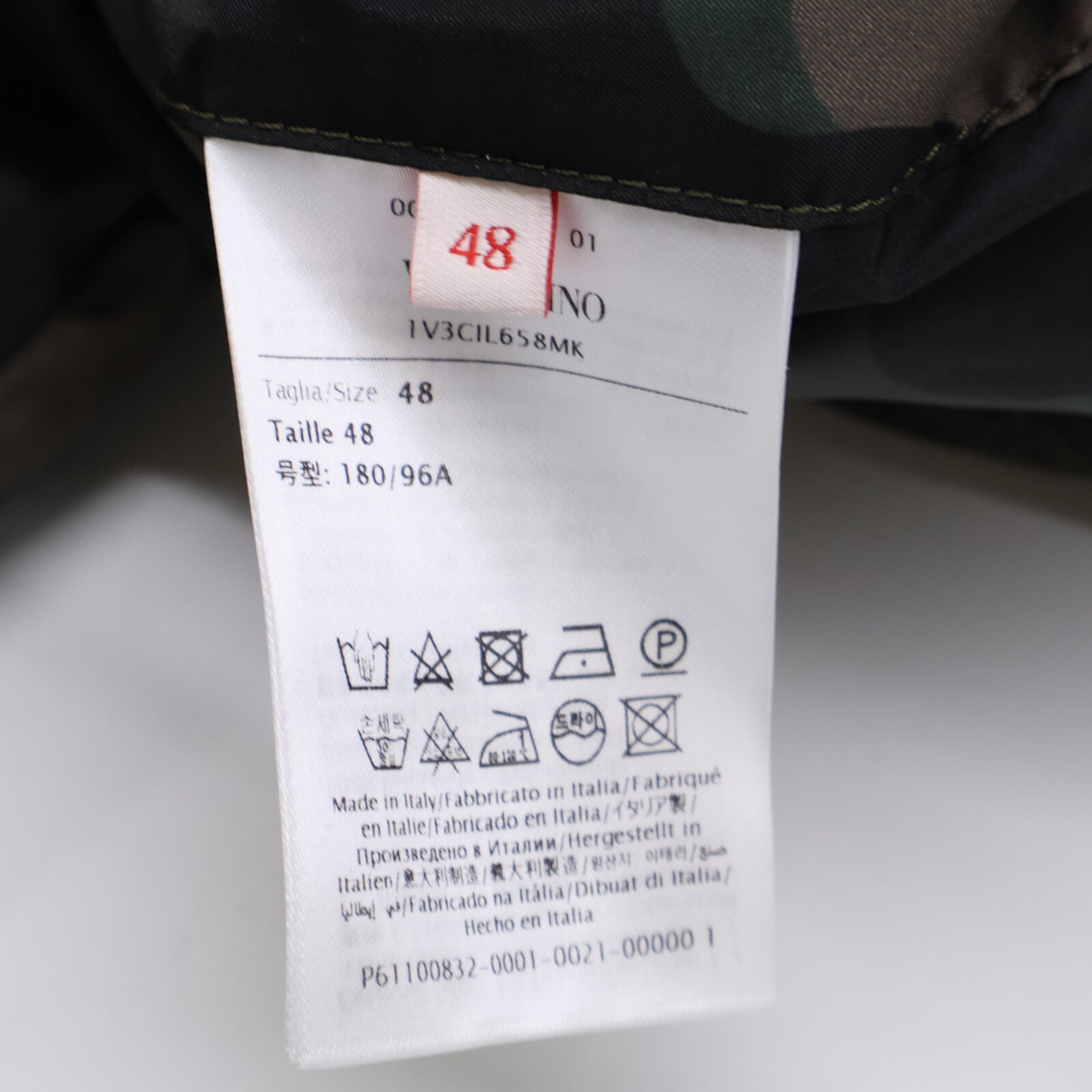 VALENTINO ヴァレンティノ 【美品/国内正規】1V3CIL658MK ナイロン リバーシブル MA-1 ボンバー ジャケット 48