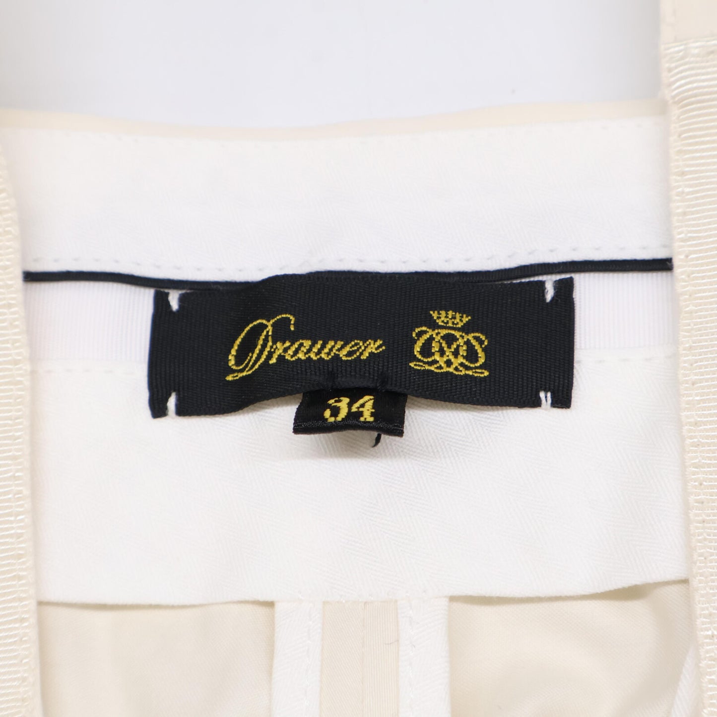 DRAWER ドゥロワー 6514-236-1304 23SS ﾎﾜｲﾄ ｻﾃﾝｻｽﾍﾟﾝﾀﾞｰﾊﾟﾝﾂ ボトムス 34