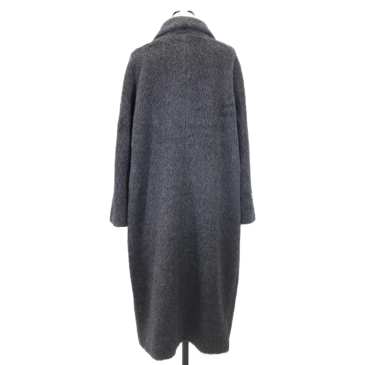 S MaxMara エスマックスマーラ 901621136 ｸﾞﾚｰ ｱﾙﾊﾟｶ×ｳｰﾙ ﾀﾞﾌﾞﾌﾞﾚｽﾄ ﾃﾃﾞｨ ｼｬｷﾞｰﾛﾝｸﾞｺｰﾄ コート 40