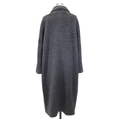 S MaxMara エスマックスマーラ 901621136 ｸﾞﾚｰ ｱﾙﾊﾟｶ×ｳｰﾙ ﾀﾞﾌﾞﾌﾞﾚｽﾄ ﾃﾃﾞｨ ｼｬｷﾞｰﾛﾝｸﾞｺｰﾄ コート 40