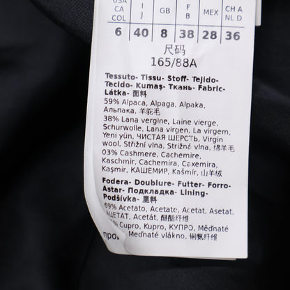 S MaxMara エスマックスマーラ 901621136 ｸﾞﾚｰ ｱﾙﾊﾟｶ×ｳｰﾙ ﾀﾞﾌﾞﾌﾞﾚｽﾄ ﾃﾃﾞｨ ｼｬｷﾞｰﾛﾝｸﾞｺｰﾄ コート 40