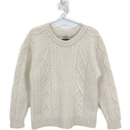 Brooks Brothers ブルックスブラザーズ 100211897 ﾎﾜｲﾄ ｳｰﾙ100 ｱﾗﾝｹｰﾌﾞﾙ ｸﾙｰﾈｯｸｾｰﾀｰ トップス M