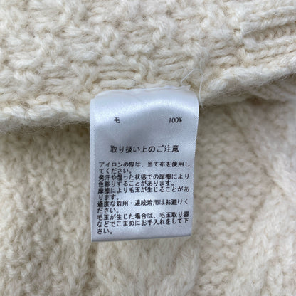 Brooks Brothers ブルックスブラザーズ 100211897 ﾎﾜｲﾄ ｳｰﾙ100 ｱﾗﾝｹｰﾌﾞﾙ ｸﾙｰﾈｯｸｾｰﾀｰ トップス M