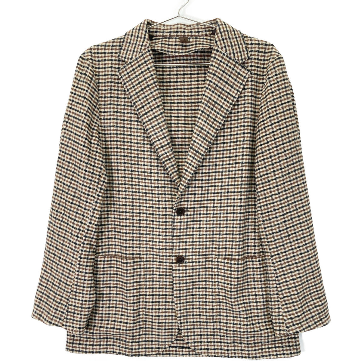 UNITED ARROWS ユナイテッドアローズ 1122-110-6163 ベージュ×ブラウン ハウンドトゥース LOVAT テーラードジャケット ジャケット 46