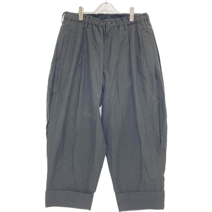 Yohji Yamamoto POUR HOMME ヨウジヤマモトプールオム 【PIECE UNIQUE】 HG-P42-013 ブラック コットン×リネン ワイドテーパードパンツ ボトムス 3