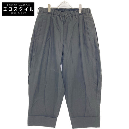 Yohji Yamamoto POUR HOMME ヨウジヤマモトプールオム 【PIECE UNIQUE】 HG-P42-013 ブラック コットン×リネン ワイドテーパードパンツ ボトムス 3