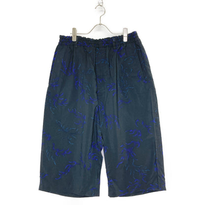 Y's ワイズ YG-P45-930 ﾌﾞﾗｯｸ×ﾌﾞﾙｰ ﾎﾟﾘｴｽﾃﾙ 総柄 ﾜｲﾄﾞﾊﾟﾝﾂ ボトムス 3