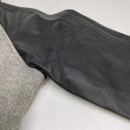 SCHOTT ショット 3102017 ブラック×グレー レザー×ウール ファラオジャケット ジャケット S