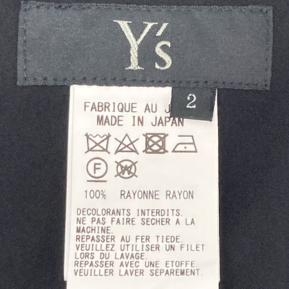 Y's ワイズ YJ-P11-202 23AW ﾌﾞﾗｯｸ ｽﾄﾚｰﾄﾜｲﾄﾞﾊﾟﾝﾂ ボトムス 2