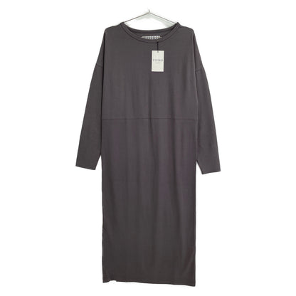 THIRD MAGAZINE サードマガジン A0833UA 110 ｸﾞﾚｰ ｺｯﾄﾝ ｸﾙｰﾈｯｸ ﾛﾝｸﾞｽﾘｰﾌﾞﾜﾝﾋﾟｰｽ ワンピース 2