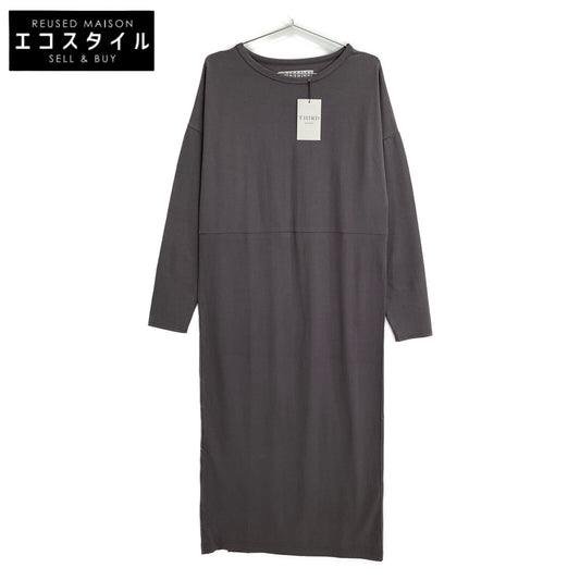 THIRD MAGAZINE サードマガジン A0833UA 110 ｸﾞﾚｰ ｺｯﾄﾝ ｸﾙｰﾈｯｸ ﾛﾝｸﾞｽﾘｰﾌﾞﾜﾝﾋﾟｰｽ ワンピース 2