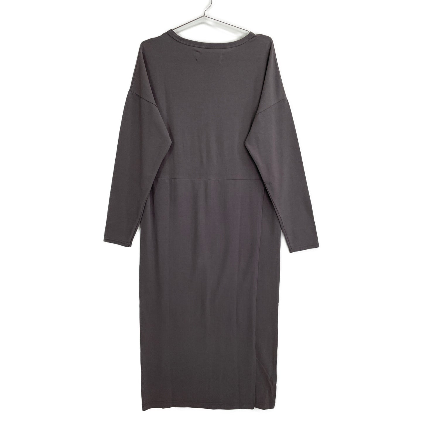 THIRD MAGAZINE サードマガジン A0833UA 110 ｸﾞﾚｰ ｺｯﾄﾝ ｸﾙｰﾈｯｸ ﾛﾝｸﾞｽﾘｰﾌﾞﾜﾝﾋﾟｰｽ ワンピース 2